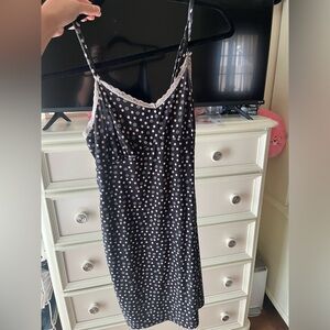 Polka dot slip dress